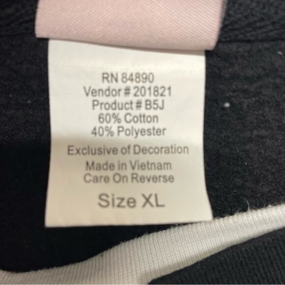 Adrian Delafield Black Embroidered Floral Vintage 90s Sweatshirt Sweater Size XL - Picture 5 of 7